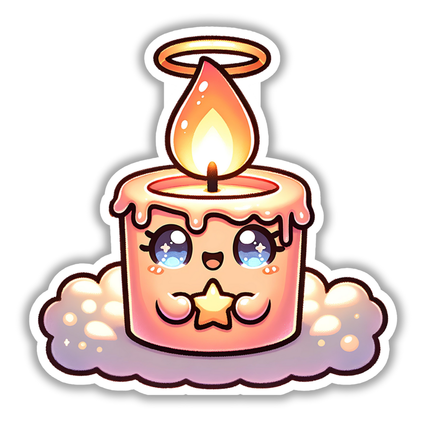 Ember Joy Faith Friends Sticker by Harrison House Co – Candle Angel glowing with faith light