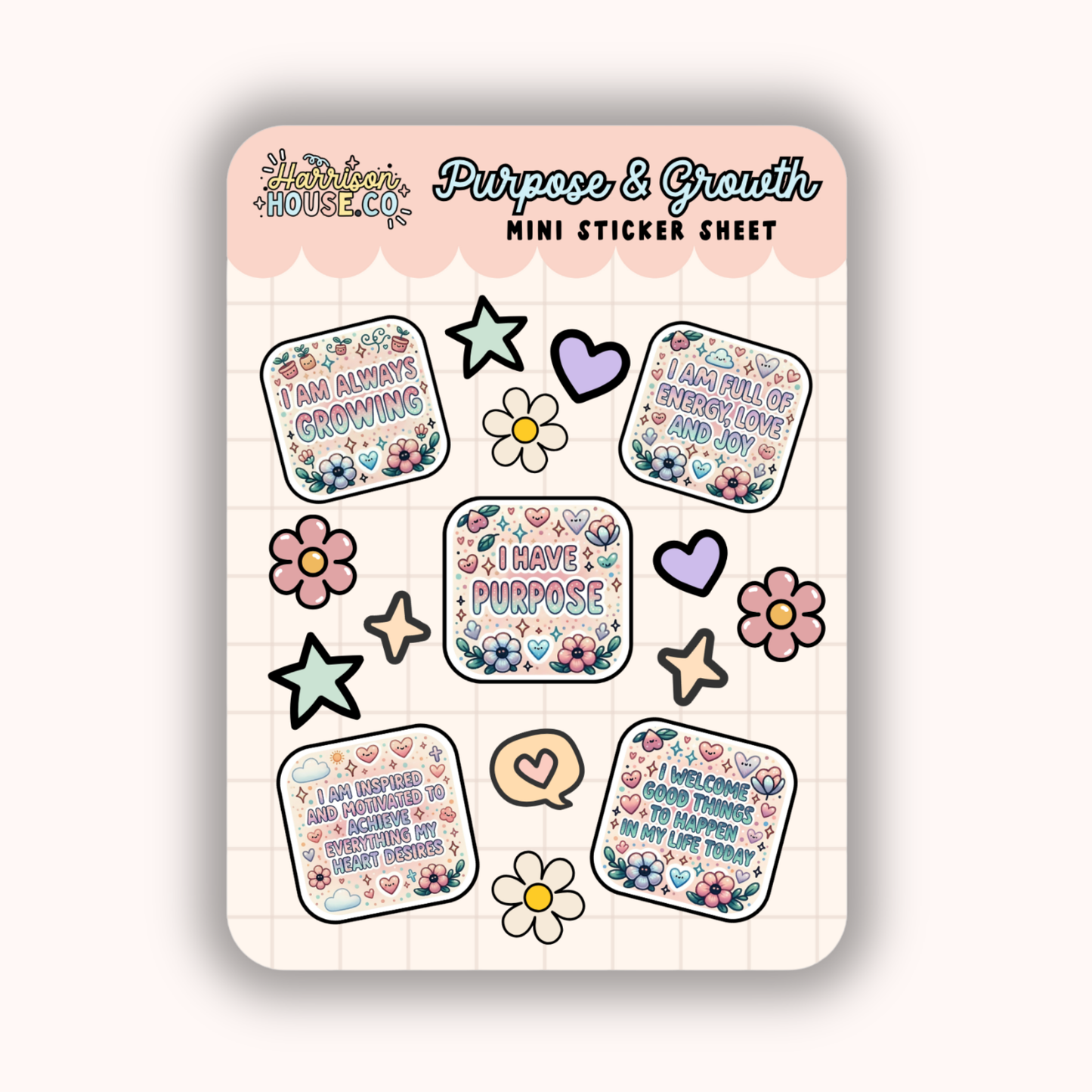 Purpose & Growth Mini Sticker Sheet