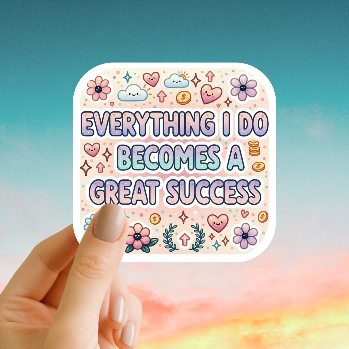 Everything I do becomes a great success – Affirmation Sticker