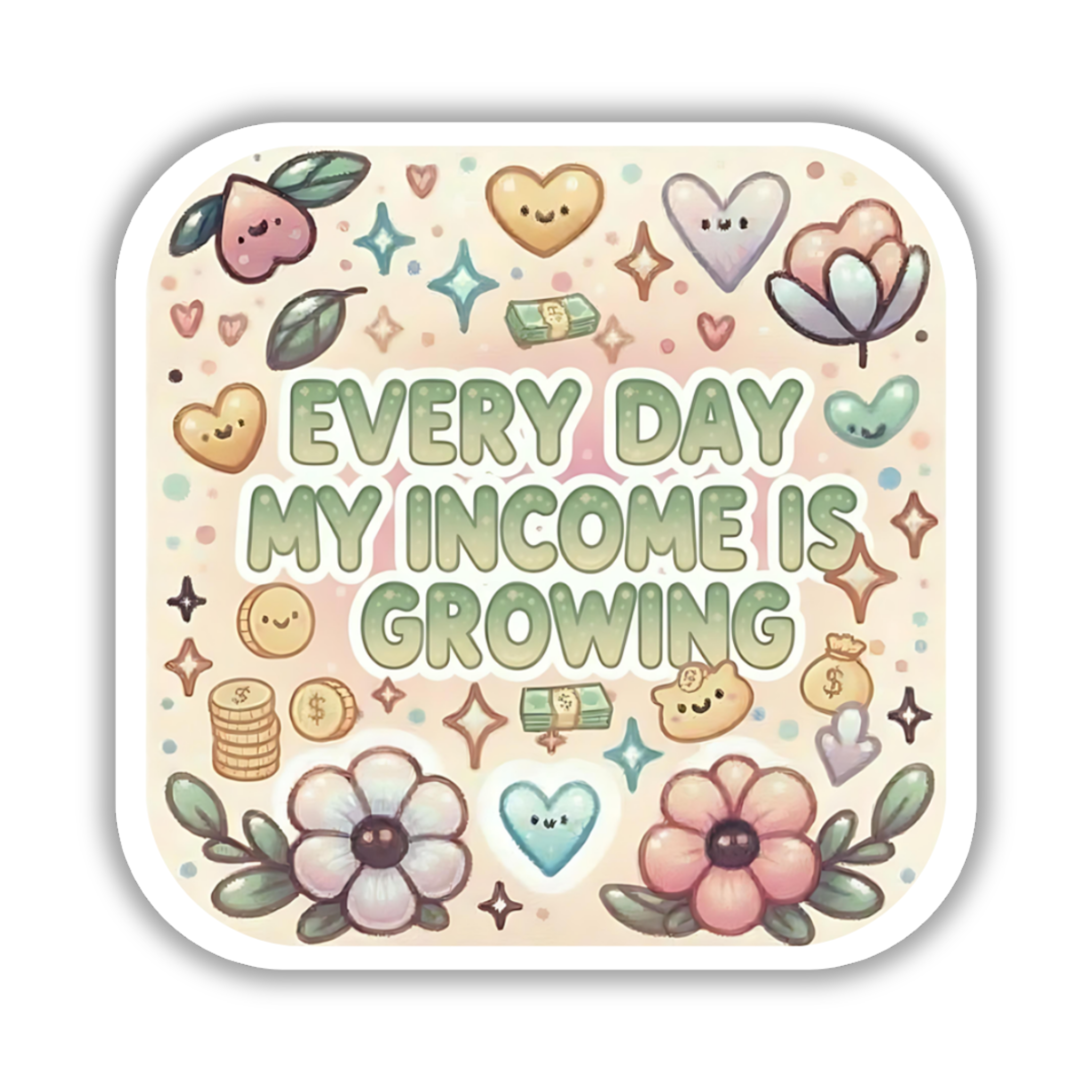 Every day my income is growing – Affirmation Sticker – Harrison House Co