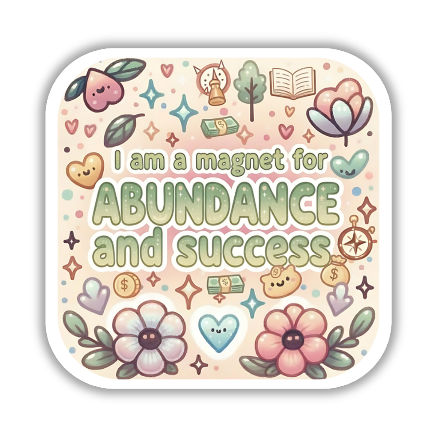 I am a magnet for abundance and success – Affirmation Sticker