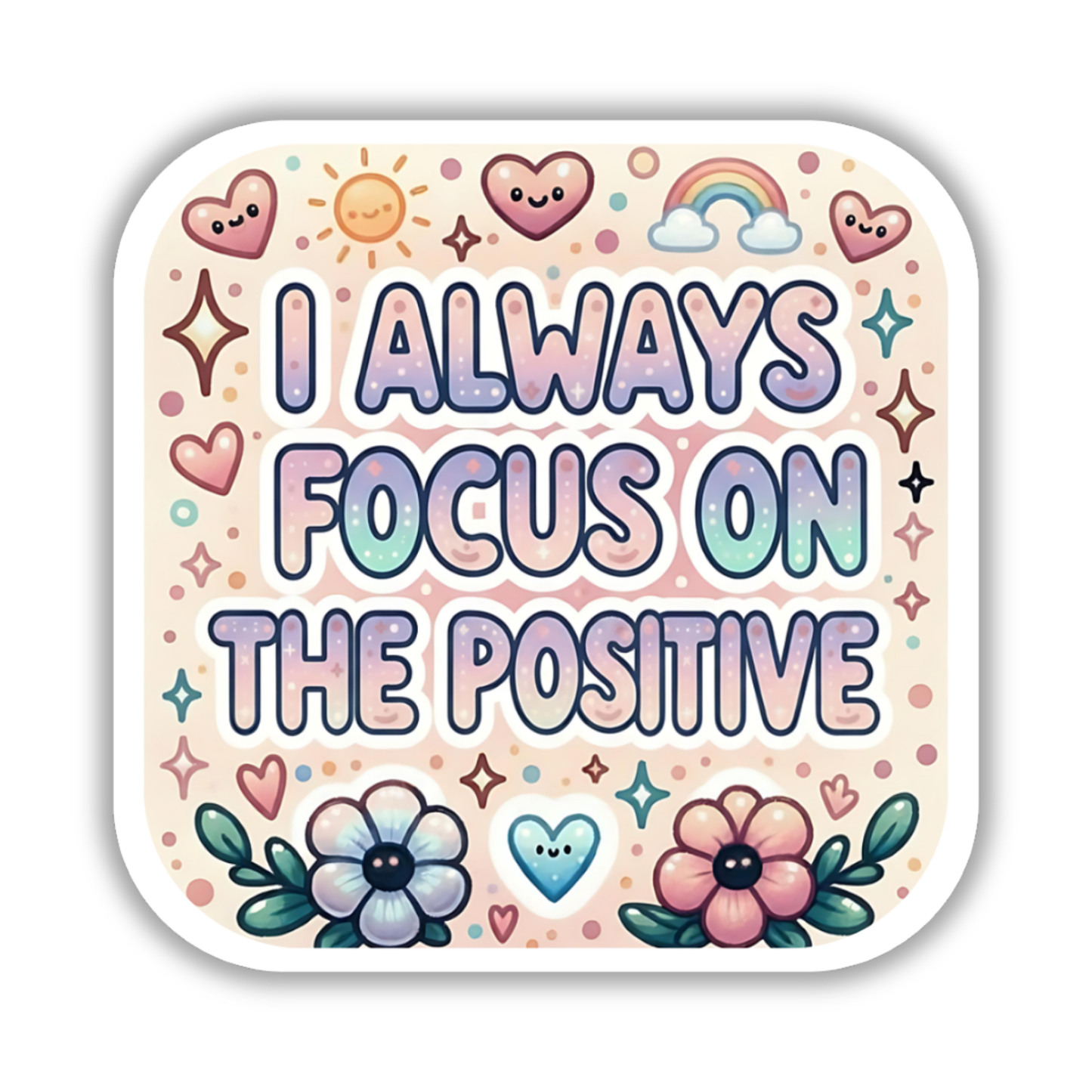 I always focus on the positive – Affirmation Sticker