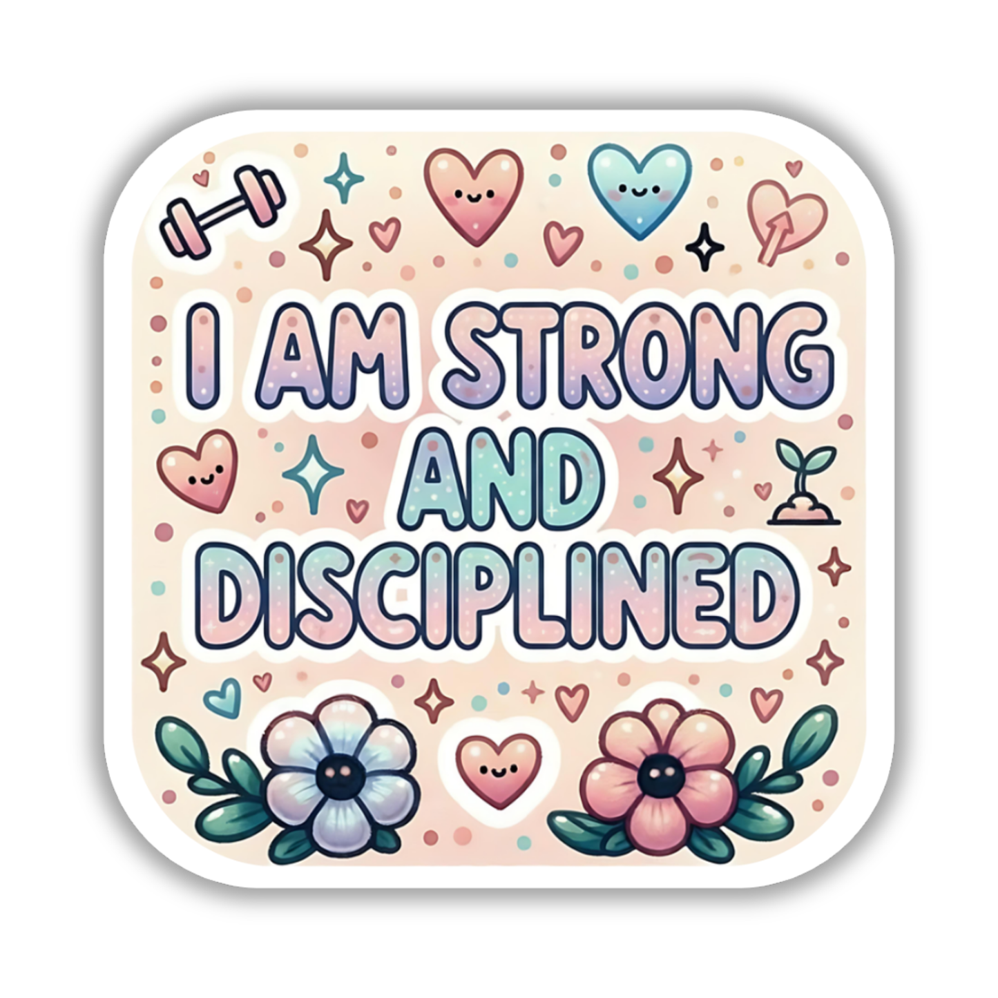 I am strong and disciplined – Affirmation Sticker