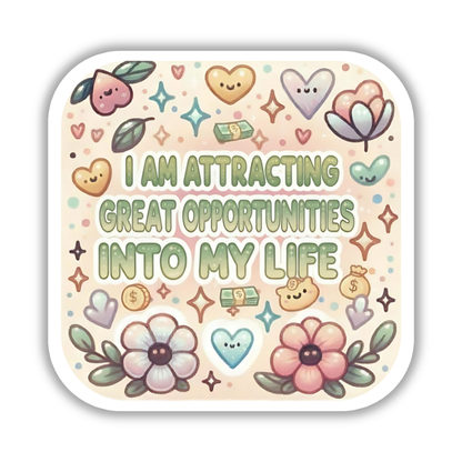 I am attracting great opportunities into my life – Affirmation Sticker