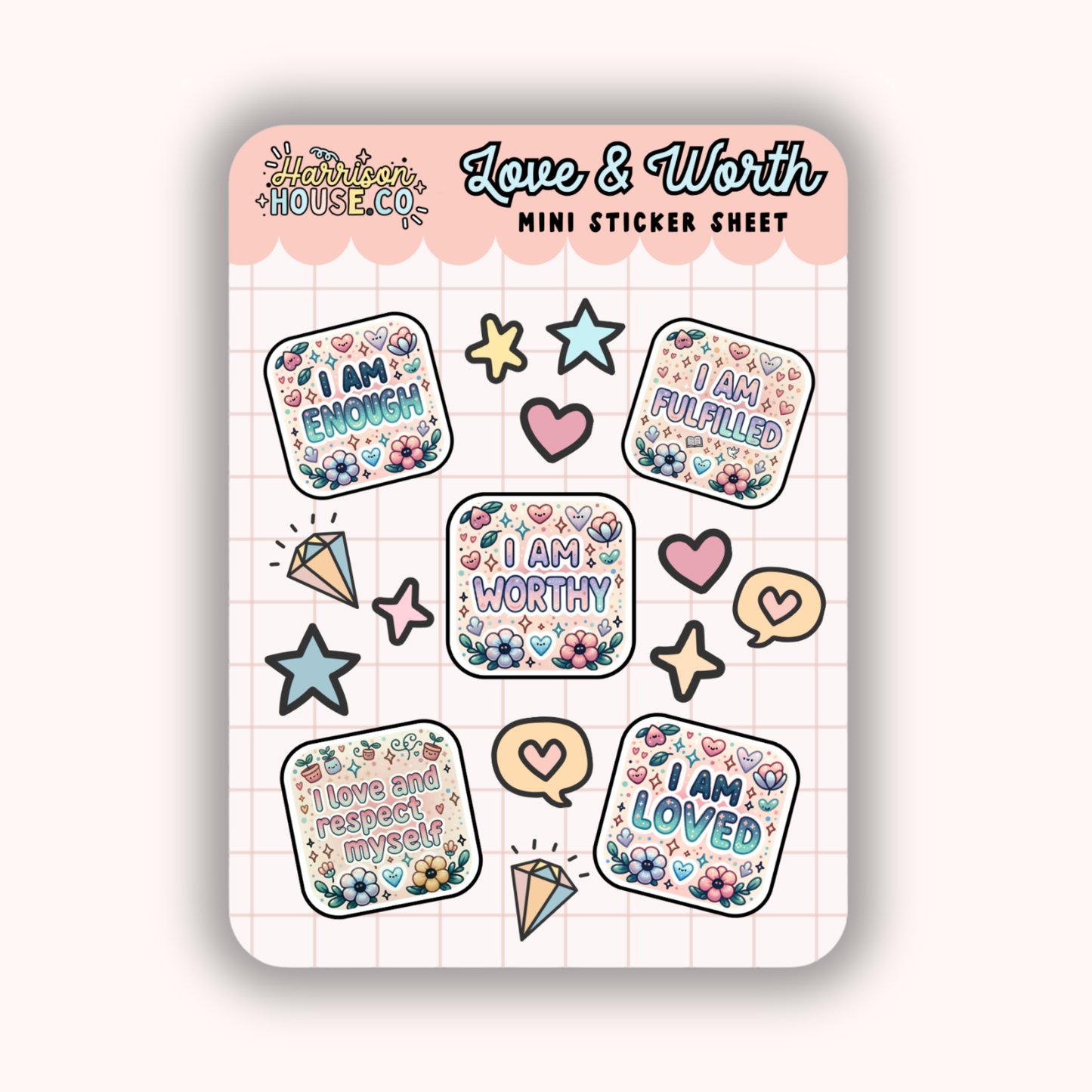 Love & Worth Mini Sticker Sheet