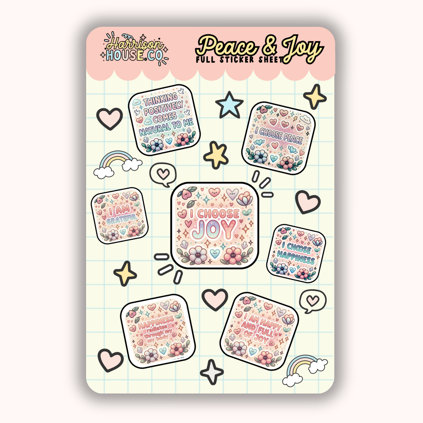 Peace & Joy Full Sticker Sheet