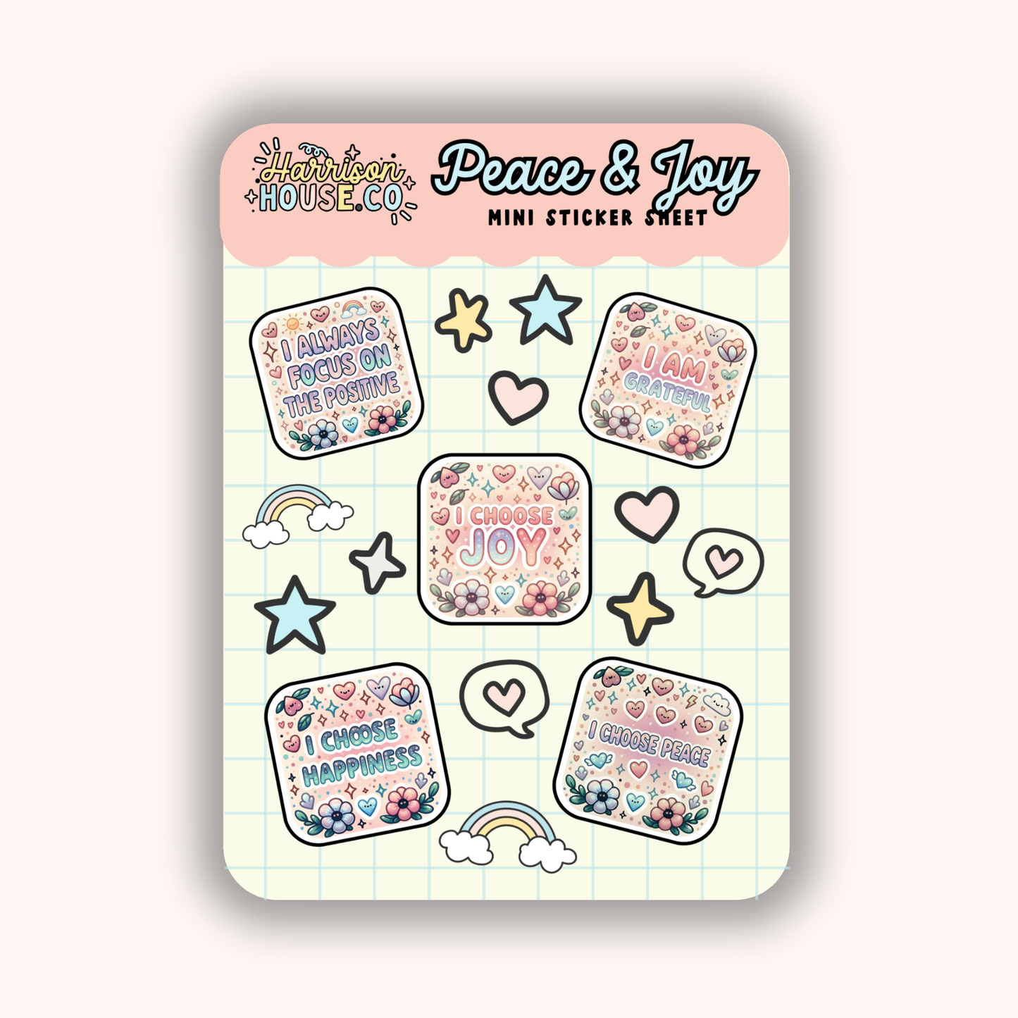 Peace & Joy Mini Sticker Sheet